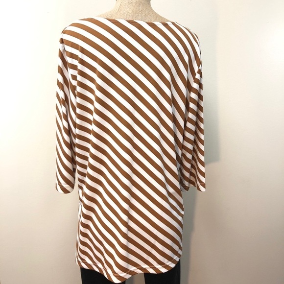 5/$20 Diane VON FURSTENBERG striped tunic top m‎ - Picture 2 of 7